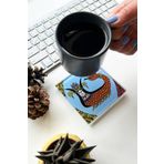 Decorita Cam Bardak Altlığı | Klasik Şahmeran | 4'lü Takım | 10cm X 10cm