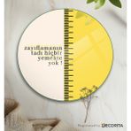 Decorita Cam Diyet Tabağı | Cam Sunum Tabağı | Zayıflamanın Tadı | Çap32cm - Sarı