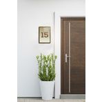 Decorita Cam Kapı Numarası - Cam Yönlendirme Levhası | 15 Numara | Siyah Yazı | 14.8cm X 21 Cm