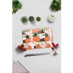Decorita Cam Kesme Tahtası - Cam Kesme Tablası | Balkabağı ve Kedi | 20cm x 30cm
