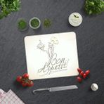 Decorita Cam Kesme Tahtası - Cam Kesme Tablası | Bon Appetit - Şef | 29cm x 34cm - 1 Adet