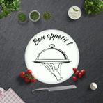 Decorita Cam Kesme Tahtası - Cam Kesme Tablası | Bon Appetit - Servis | Çap 32cm