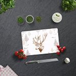 Decorita Cam Kesme Tahtası - Cam Kesme Tablası | Cervus Deer | 20cm X 30cm Renkli
