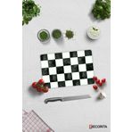 DECORITA Cam Kesme Tahtası - Cam Kesme Tablası | Damalı Desen (20cm x 30cm)