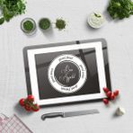 Decorita Cam Kesme Tahtası - Cam Kesme Tablası | Good Food - Siyah Fon | 30 cm x 40 cm - Siyah - Beyaz - 30cm x 40cm