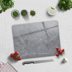 Decorita Cam Kesme Tahtası - Cam Kesme Tablası | Gri Mermer Görünümlü - 30 x 40 cm