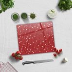 Decorita Cam Kesme Tahtası - Cam Kesme Tablası | Kalpli Sarmaşık | - 29 x 34 cm