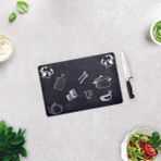 Decorita Cam Kesme Tahtası - Cam Kesme Tablası Karatahta Görünümlü 20cm x 30cm - 20 x 30 cm