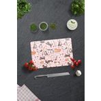 Decorita Cam Kesme Tahtası - Cam Kesme Tablası | Kedi Desenli | 20cm x 30cm
