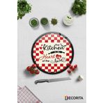 Decorita Cam Kesme Tahtası - Cam Kesme Tablası | Kitchen Heart | Çap32cm