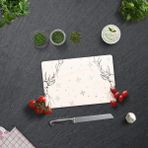 Decorita Cam Kesme Tahtası - Cam Kesme Tablası | Krem Geyikli | - 20 x 30 cm