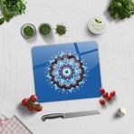 Decorita Cam Kesme Tahtası - Cam Kesme Tablası | Mandala Nazar Boncuğu | 29cm x 34cm - Renkli