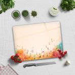 Decorita Cam Kesme Tahtası - Cam Kesme Tablası | Renkli Notalar | 30CM x 40CM - 30 x 40 cm
