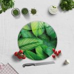 Decorita Cam Kesme Tahtası - Cam Kesme Tablası | Yaprak Festivali | ÇAP32CM - 32 x 32 cm