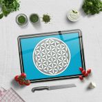 Decorita Cam Kesme Tahtası - Cam Kesme Tablası | Yaşam Çiçeği | 30cm x 40cm