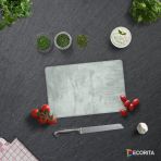 Decorıta Cam Kesme Tahtası| Gri Duvar Dokulu
