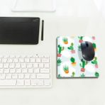 Decorita Cam Mouse Pad | Cam Masa Matı | Kaktüs Tasarım | Small | 18CM x 22CM