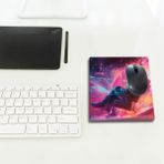 Decorita Cam Mouse Pad | Cam Masa Matı | Techno Boy | Small | 18CM x 22CM