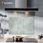 Decorıta Cam Ocak Arkası Koruyucu| Gri Duvar