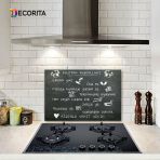 Decorıta Cam Ocak Arkası Koruyucu| Karatahta Görünümlü Mutfak Kuralları