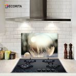 Decorıta Cam Ocak Arkası Koruyucu| Kış Küresi