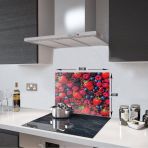 Decorıta Cam Ocak Arkası Koruyucu| Mor Ve Kırmızı Meyveler