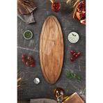 Decorita Cam Pide - Peynir - Sunum Tabağı | Ahşap Desen | 50cm x 17,5cm