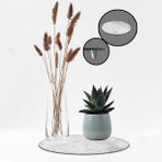 Decorita Cam Saksı Altlığı | Taş Görünümlü | - 32 cm