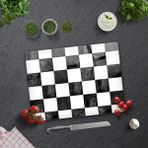 Decorita Damalı Desen | Cam Kesme Tahtası - Cam Kesme Tablası | - 30 x 40 cm