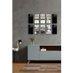 Decorita Dekor Camı | Düz Renk Siyah Cam Ve Ayna | 10'lu Takım | 12,5cm X 25cm