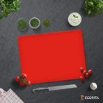 Decorita Düz Renk - Nar Çiçeği | Cam Kesme Tahtası - Cam Kesme Tablası | 30cm x 40cm - 30 x 40 cm