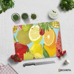 Decorita Ekşi Meyveler | Cam Kesme Tahtası - Cam Kesme Tablası | 30cm x 40cm - 30 x 40 cm