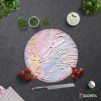 Decorita Fırça Dokunuşu | Cam Kesme Tahtası - Cam Kesme Tablası | Çap 32cm - 32 cm