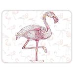 DECORITA Flamingo Desen | Cam Kesme Tahtası (29cm x 34cm)