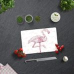 Decorita Flamingo Desen | Cam Kesme Tahtası - Cam Kesme Tablası | - 20 x 30 cm