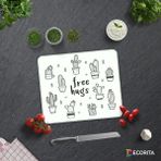 Decorita Free Hugs | Cam Kesme Tahtası - Cam Kesme Tablası | 29cm x 34cm - 29 x 34 cm