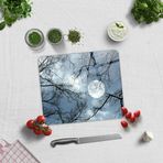DECORITA Gece Desen | Cam Kesme Tahtası (29cm x 34cm)