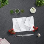 DECORITA Gümüş Desen | Cam Kesme Tahtası (20cm x 30cm)
