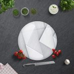 Decorita Gümüş Desen | Cam Kesme Tahtası - Cam Kesme Tablası - 32 cm