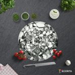 Decorita Gümüş Kristal | Cam Kesme Tahtası - Cam Kesme Tablası | Çap 32cm - 32 cm