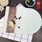 Decorita Kanallı Cam Kesme Tahtası - Cam Kesme Tablası | Arabesk Tek Şerit Desen - Kenarı Oval | 25cm x 35cm | Patentli Ürün