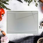 Decorita Kanallı Cam Kesme Tahtası - Cam Kesme Tablası | Satina Cam | 25CM x 35CM | Patentli Ürün - Açık Gri