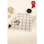 Decorita Kanallı Cam Kesme Tahtası - Cam Kesme Tablası | Saydam Cam - Kenarı Oval | 25cm x 35cm | Patentli Ürün