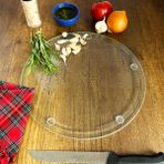 Decorita Kanallı Cam Kesme Tahtası - Cam Kesme Tablası | Saydam | ÇAP32CM | Patentli Ürün - 32 x 32 cm