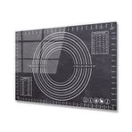 Decorita Kara Tahta Görünümlü Cam 40x60 cm Hamur Açma Matı