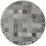 DECORITA Karakalem Desen | Cam Kesme Tahtası (Çap 32cm)