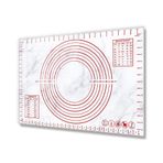Decorita Klasik Mermer Görünümlü Cam 40x60 cm Hamur Açma Matı