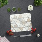 DECORITA Mandala Desen | Cam Kesme Tahtası (29cm x 34cm)