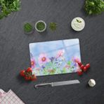 Decorita Menekşe Desenli | Cam Kesme Tahtası - Cam Kesme Tablası | - 20 x 30 cm