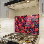 DECORITA Mor ve Kırmızı Meyveler | Ocak Arkası Koruyucu (49.5cm x 76cm)